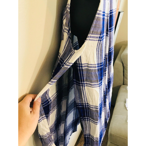 Rails Plaid Flannel Shirt Jordyn Sleeveless Tunic Blue Button Down, S - Picture 8 of 9